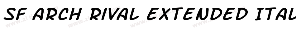 SF Arch Rival Extended Italic字体转换